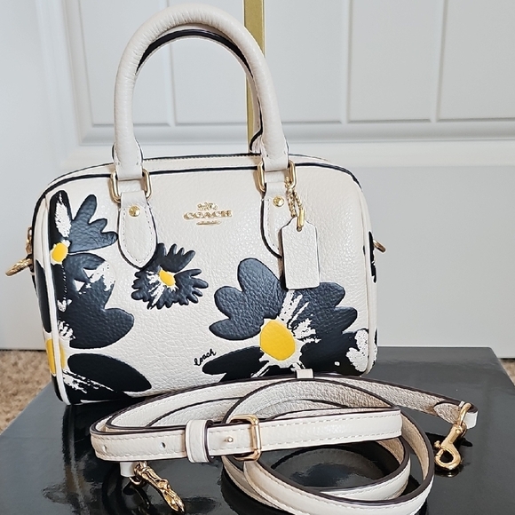Coach 2024 NWT Mini Rowan Crossbody Bag with Floral Print - Picture 12 of 12